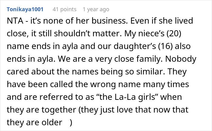 Couple Is Mad That Sis Named Newborn Similar To Their Daughter, She Calls Out Their Double Standards