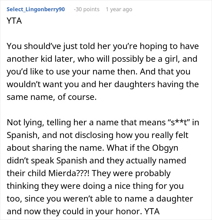 Woman Gives Friend A Fake Baby Name, They Steal It And Find Out The Hard Way What It Means