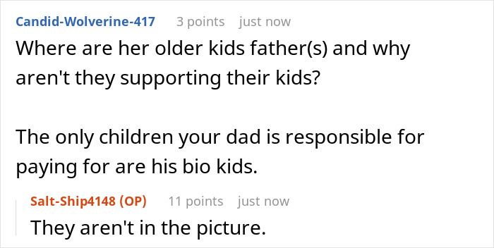 "[Am I The Jerk] For Shrugging When My Dad's Wife Told Me They Need All Of Dad's Money Right Now?"