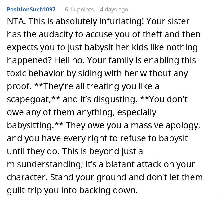 Woman Threatens To Call The Police On ‘Thief’ Sister, Then Begs Her To Babysit