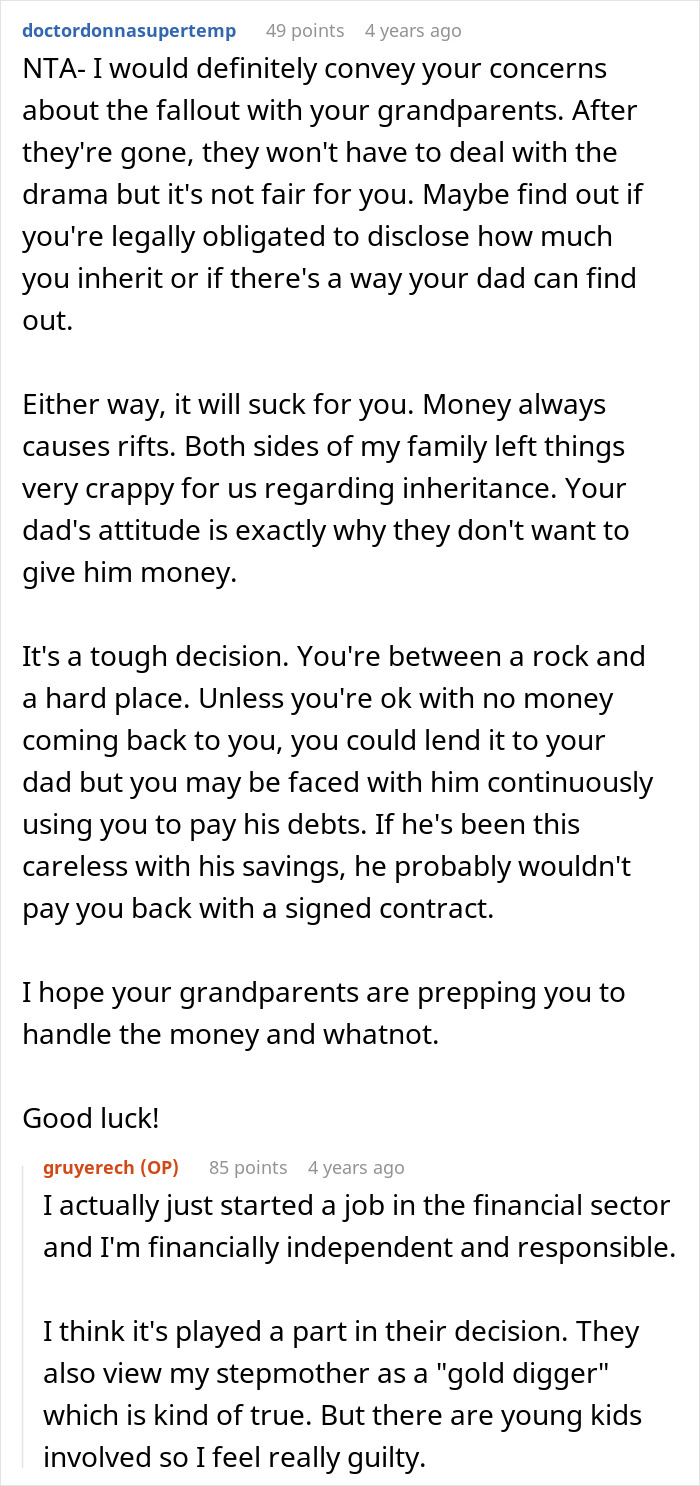 Guy Expects To Get Parents' Fortune, His Child Is In Two Minds To Tell Him He Won't Get Anything