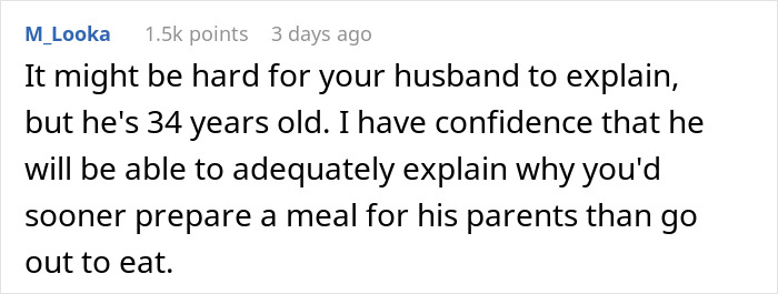 MIL’s Fat Shaming Costs Her Dining Privileges With Son And Daughter-In-Law Due To Her Behavior