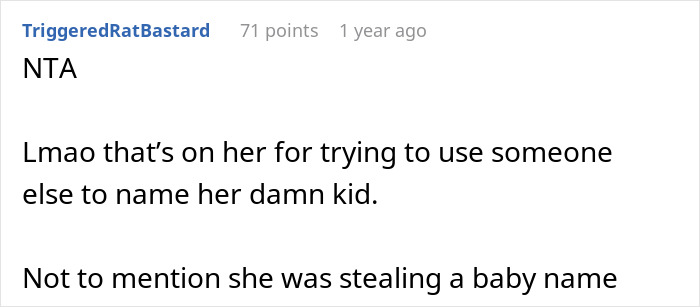 Woman Gives Friend A Fake Baby Name, They Steal It And Find Out The Hard Way What It Means