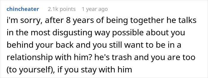 Woman Overhears Boyfriend Of 8 Years Saying She ‘Disgusts’ Him On His Birthday, Shatters Her Heart