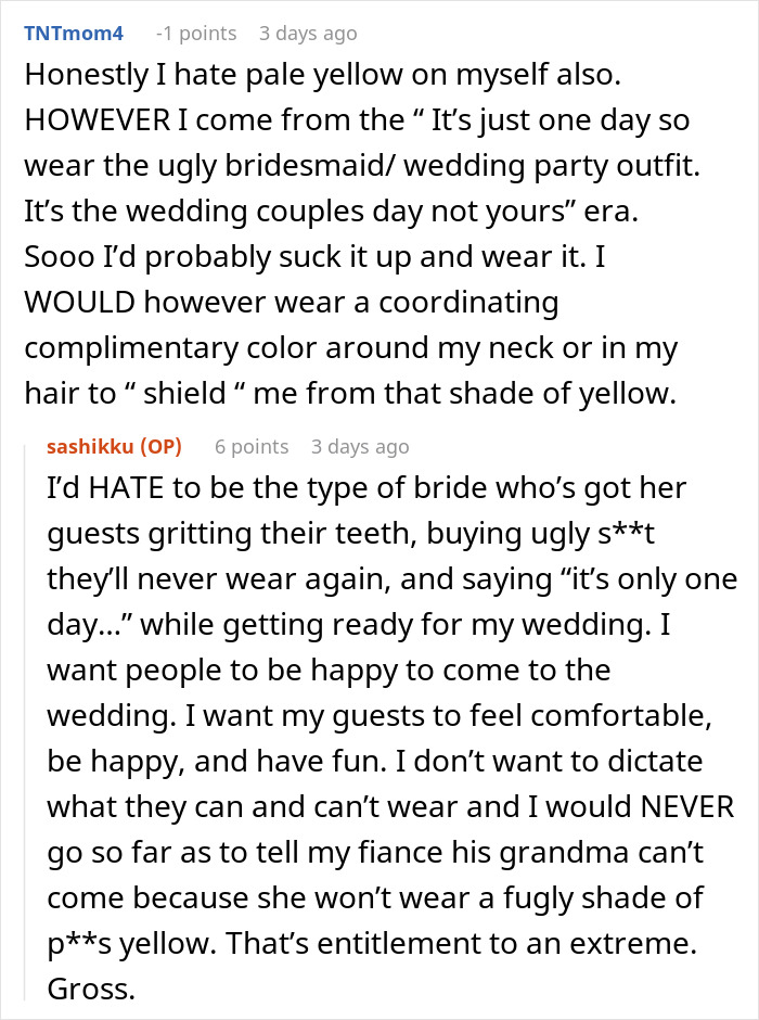 “Don’t Like Yellow, Sorry”: Grandma Pushes Bridezilla Past Her Limit By Refusing Dress Code