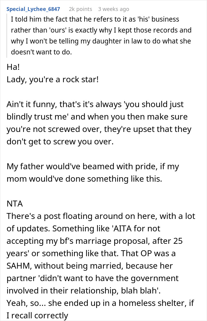 Man Asks Mom To Convince His Wife To Be A “Trad Wife”, She Reveals She Always Had An “Escape Plan”