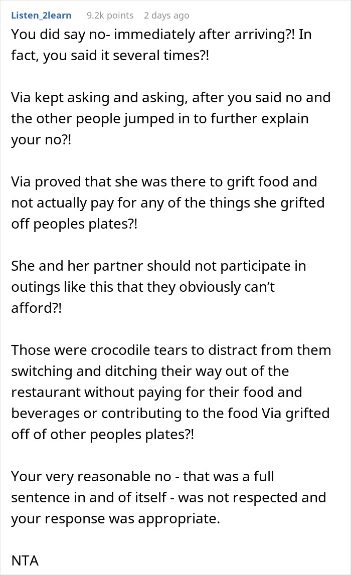 Man Called Selfish And Heartless For Not Sharing Half Of His Food With A Pregnant Woman