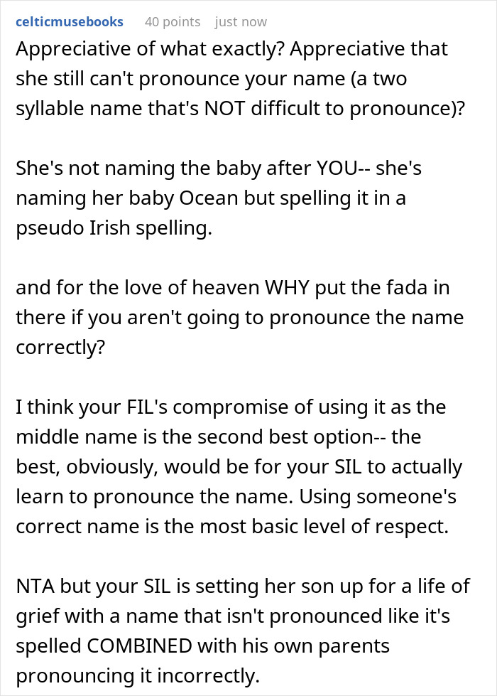 Woman Feels BIL Is Ungrateful When She Wants To Name Baby After Him, He Asks Her To Say It Right