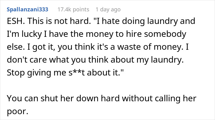 Woman Calls Friend Poor After She Remarks On Laundry Program Being A Waste Of Money, Enrages Her