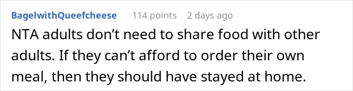 Man Called Selfish And Heartless For Not Sharing Half Of His Food With A Pregnant Woman