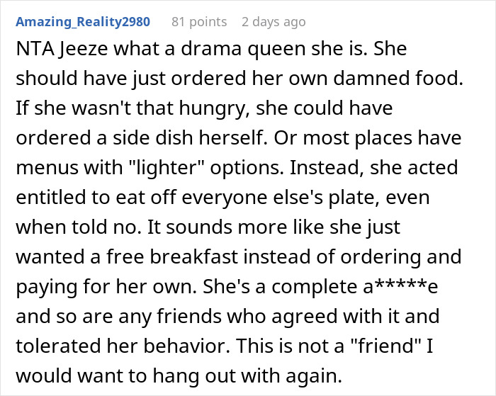 Man Called Selfish And Heartless For Not Sharing Half Of His Food With A Pregnant Woman