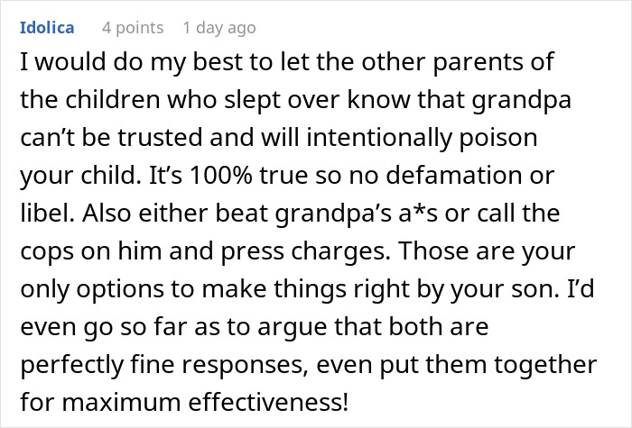 Dad Beyond Livid After Boomer Poisons His Son Trying To Prove His Delusional Point