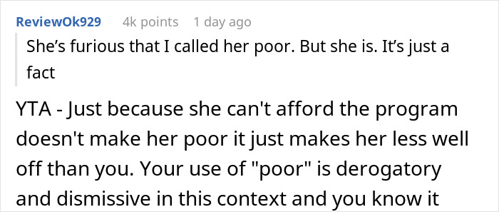 Woman Calls Friend Poor After She Remarks On Laundry Program Being A Waste Of Money, Enrages Her