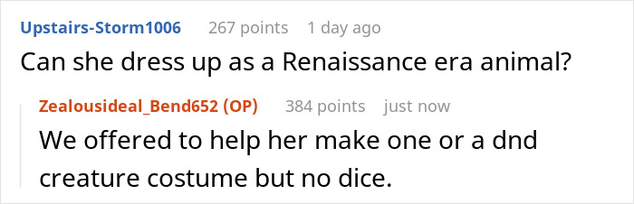 25YO Refuses To Take 12YO Sister To Renaissance Fair Because She Insists On Wearing Furry Outfit