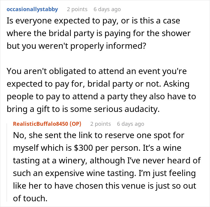 “How Tacky”: Woman Refuses To Attend Cousin’s Bridal Shower After Seeing $300 Entrance Fee