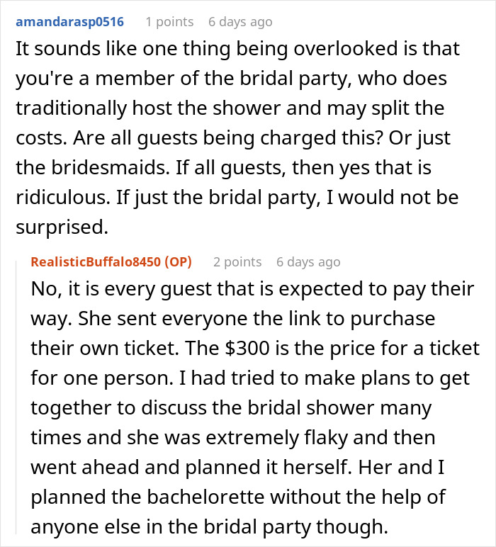 “How Tacky”: Woman Refuses To Attend Cousin’s Bridal Shower After Seeing $300 Entrance Fee