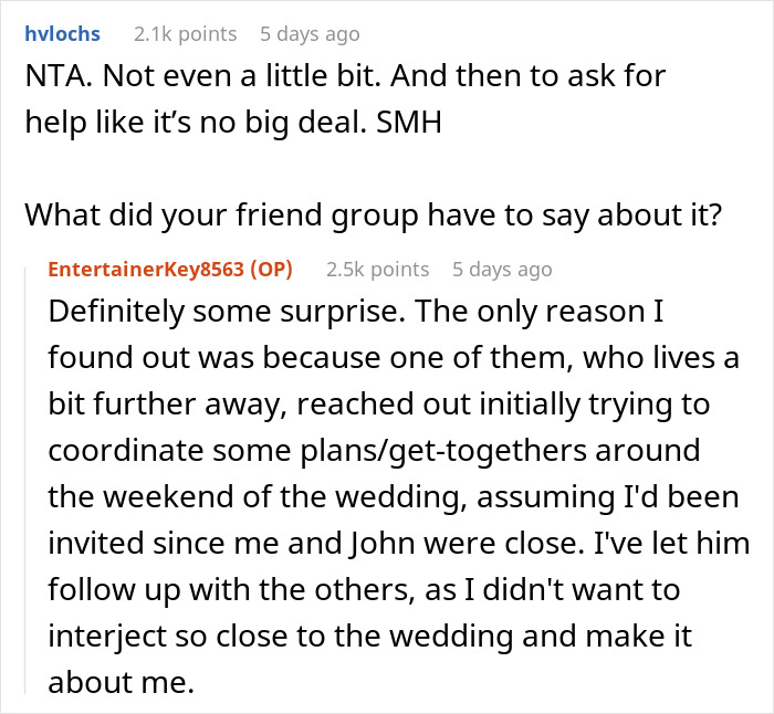 Couple Count On Friend’s Help After Not Inviting Him To The Wedding, Get A Reality Check