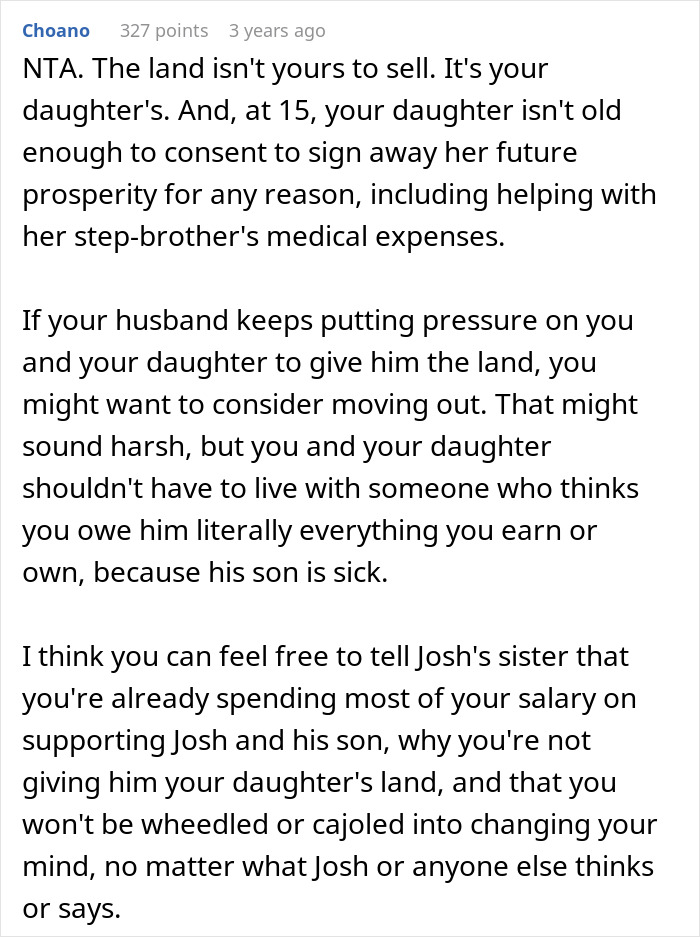 Woman Won’t Sell Daughter’s Inheritance Just So Her Stepson Can Get Surgery, Clashes With Husband