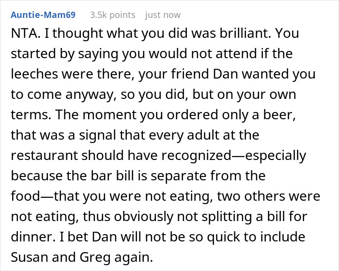 Guy Refuses To Split Restaurant Bill With Friends After They Order $200 Meals, Drama Ensues