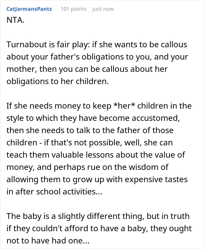 "[Am I The Jerk] For Shrugging When My Dad's Wife Told Me They Need All Of Dad's Money Right Now?"