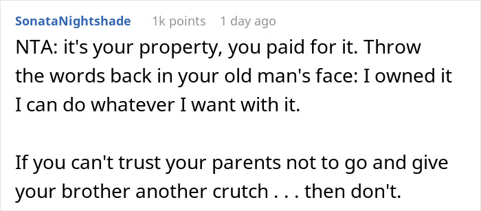 Parents Try To Help "Useless" Son At Their Expense, Brother Refuses To Be A Part Of It