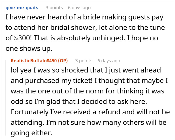 “How Tacky”: Woman Refuses To Attend Cousin’s Bridal Shower After Seeing $300 Entrance Fee