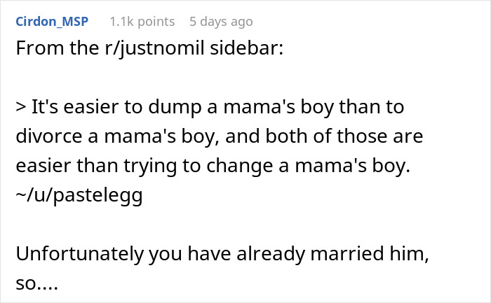 Woman Married To A Mama’s Boy For 10 Years, Finally Reaches Her Breaking Point, Seeks Advice Online