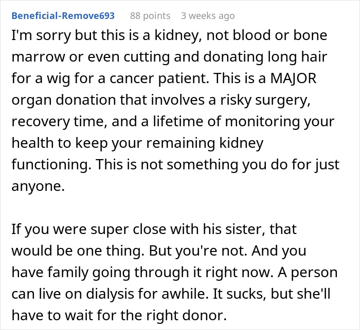 Guy Decides Not To Give Up A Kidney For Best Friend’s Sister As She Intentionally Disrespects Him