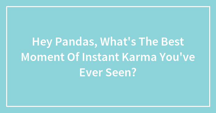 Hey Pandas, What’s The Best Moment Of Instant Karma You’ve Ever Seen? (Closed)