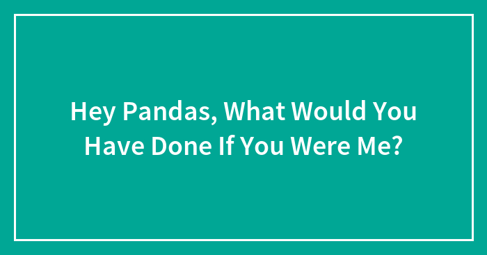 Hey Pandas, What Would You Have Done If You Were Me?