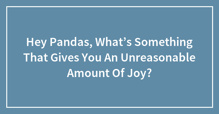 Hey Pandas, What’s Something That Gives You An Unreasonable Amount Of Joy? (Closed)