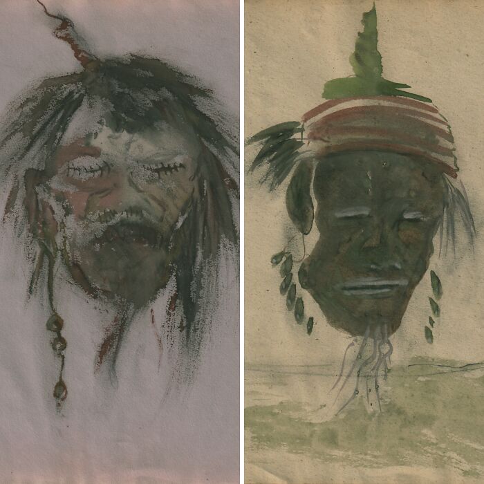 Beautiful Watercolors From 1940 Were Discovered To Be Of Shrunken Heads (8 Pics)