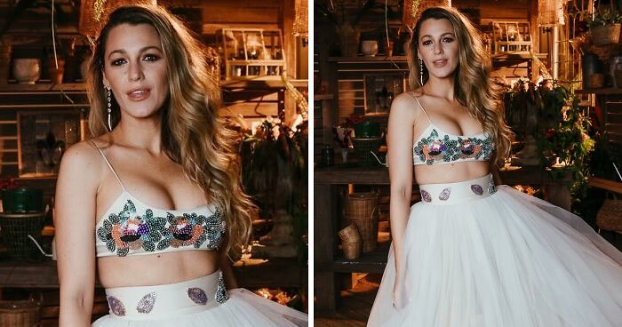 Blake Lively Looks Like “A Real-Life Princess” In Floral Bralette And Full Tulle Skirt