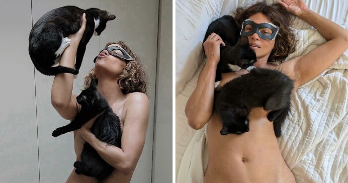 “STILL… Meow!”: Halle Berry Poses Topless With Kittens To Celebrate Catwoman Turning 20