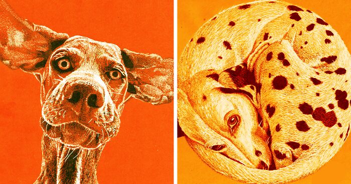 Orange Canvas, White And Black Dots: My Latest Art Collection (13 Pics)