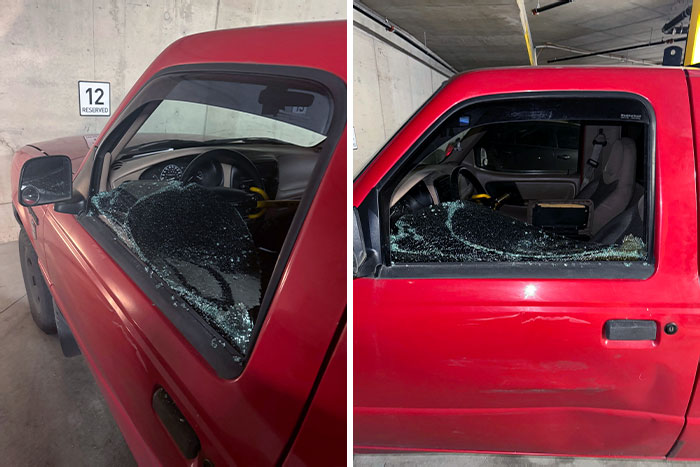 Walked Out To Go To My First Day Of A New Job, And Someone Smashed My Window In A Gated Garage, Nothing Was Stolen