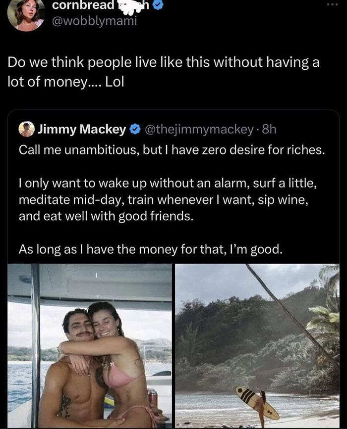 “I Have Zero Desire For Riches”: Influencer Mocked For Simple Life Post On A Yacht