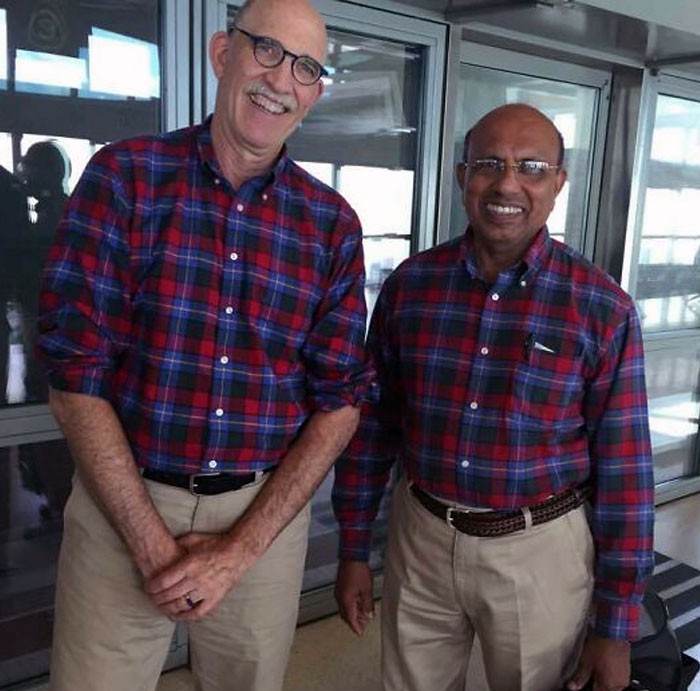 My Dad Bumped Into His Doppelganger At The Airport In Newark