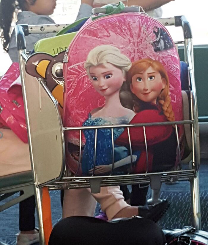 Saw This Frozen Bag Someone Bought For Their Kid At Guangzhou Airport, And Something Doesn't Look Right