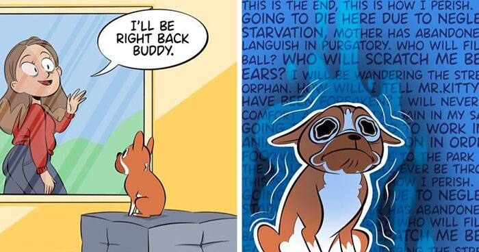 Artist Captures The Quirky Life With Her Dog And Cat In 35 Comics