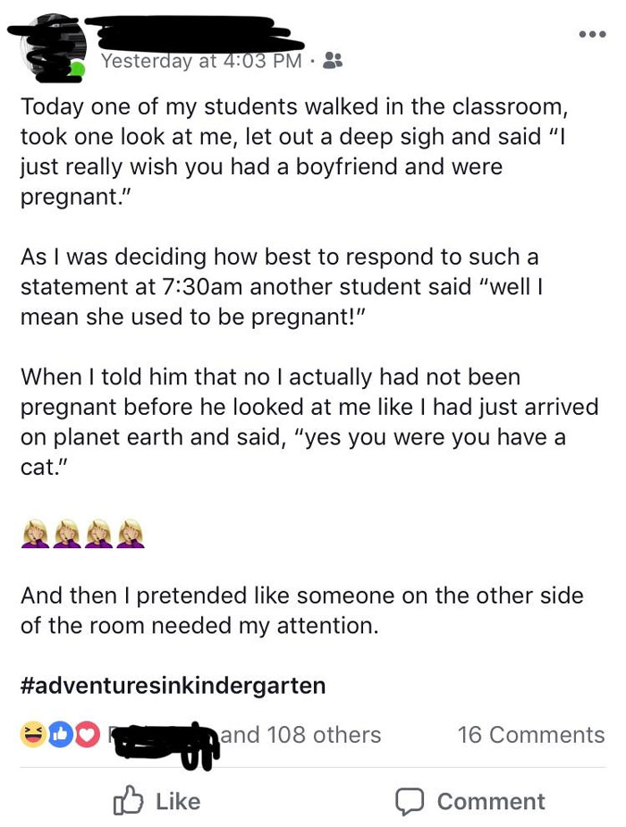 Student Wishes His Teacher Was Pregnant