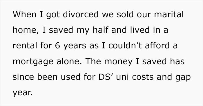 A woman feels her partner is being unfair because he leaves the house entirely to his son and wonders if she is being unreasonable