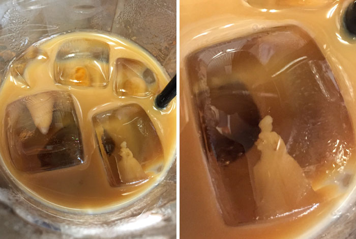 The Ice In The Iced Coffee Looks Like A Disney Princess