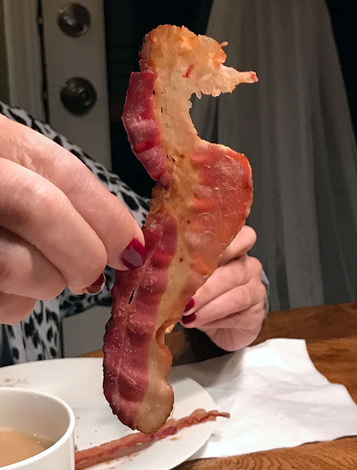 This Morning's Bacon Looks Like A Seahorse