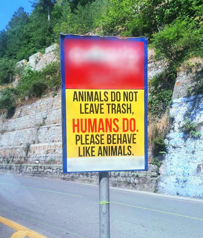 This Sign On The Way From Islamabad To Nathia Gali, Pakistan