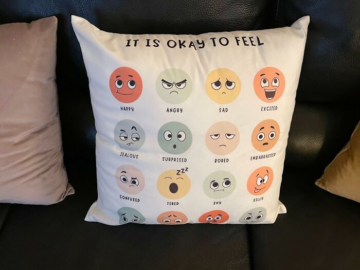 This Calming Corner Pillow Cover Helps You Put Your Feelings Into Words