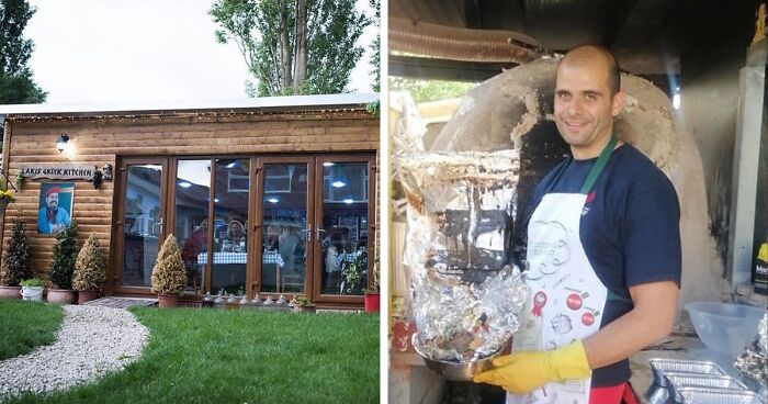 Dad Builds Greek Restaurant In His Backyard, It Becomes A Local Hotspot, Attracts Visitors Worldwide