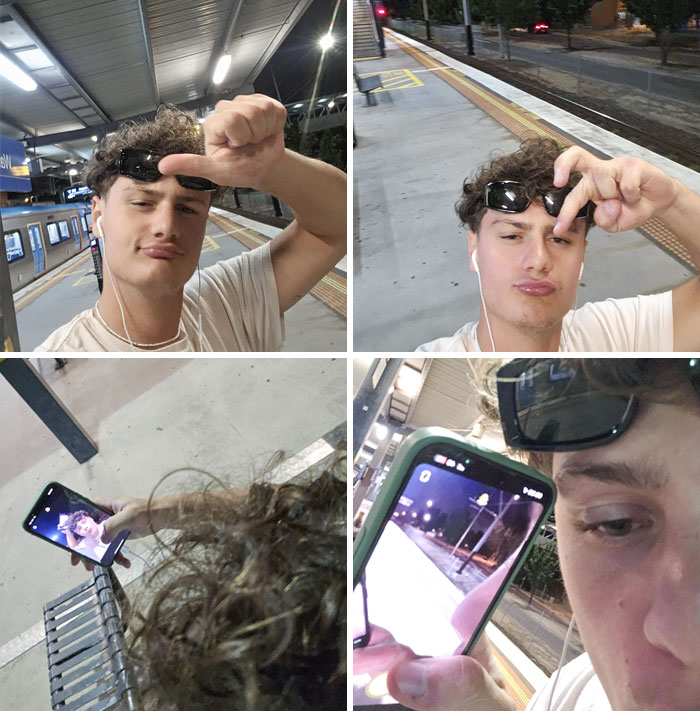 A Nice Person Found My Phone After I Left It In The Metro Train And Took Pictures Before Giving It To The Train Staff