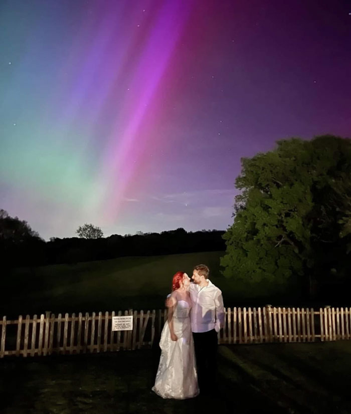 Tuve la suerte de ver la aurora boreal en el sur de Inglaterra en mi noche de bodas