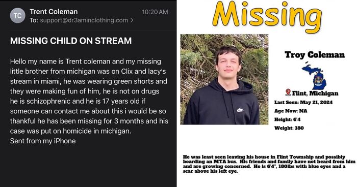 Man Contacts Twitch Streamer After Spotting His Missing Little Brother On Screen